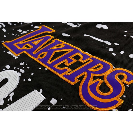 Maglia Luci Della Citta Los Angeles Lakers Kobe Bryant #24 Nero